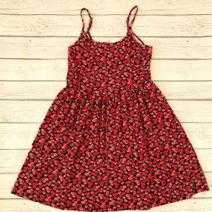 Forever 21 knit black floral dress-medium Prefect 90s vibe with white t-shirt un